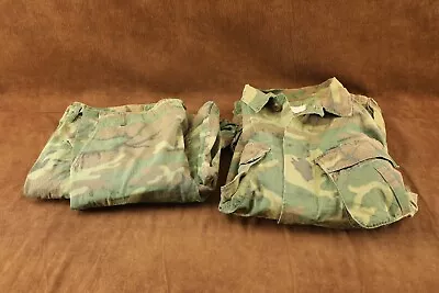 US Army USMC Marine Vietnam ERDL Camo Jungle Jacket & Fatigue Pants Vtg Set Rare • $34