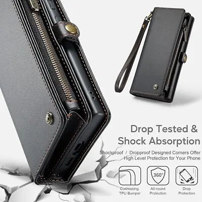 IPhone 12 Mini Case WalletRetro PU Leather Strap Wristlet Flip Case With Magnet • $18