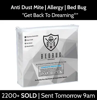 $46 • Buy Anti Dust Mite, Allergy & Bed Bug Mattress Cover, Protector, Encasement
