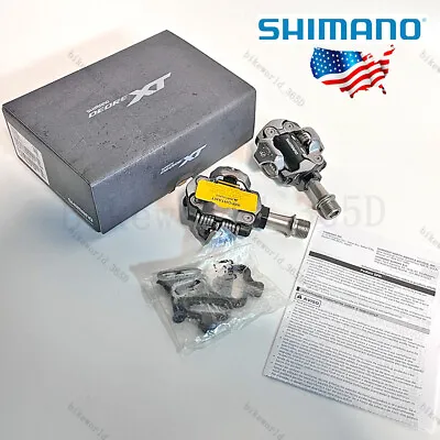 New Shimano Deore XT PD-M8100 SPD MTB Bike Bicycle Pedals W/ Cleats In Box SH51 • $69.90