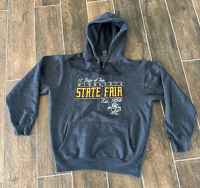 Mens VTG Minnesota State Fair Stitch Embroidered Hoodie Sweatshirt Size Small￼ • $24.99