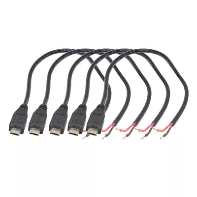 5pcs 30cm Micro USB Male Plug Cable 2 Wires Power Pigtail Cable Cord For DIY • $4.04