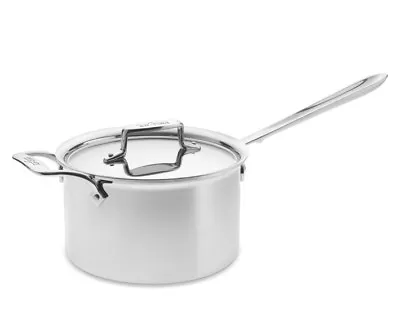 All-Clad D55204 D5 Polished Stainless Steel 5-Ply 4-qt Sauce Pan With Lid • $129.99