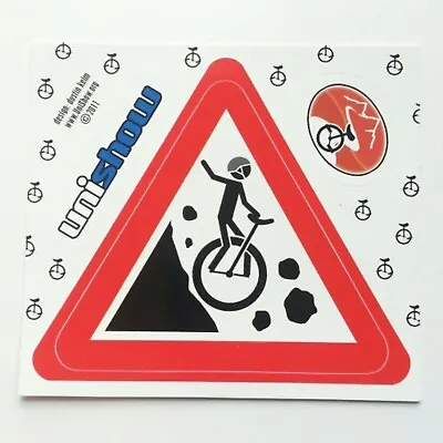 Mountain Unicycle Man Road Sign Bumper Sticker • $3