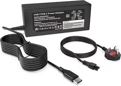 65W Type-C Adapter Laptop Charger For Lenovo HP Chromebook Acer Dell Sony ASUS • £12.89