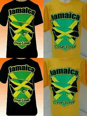 £9.99 • Buy  Jamaica One Love T-Shirts Reggae Rasta Flag Black Yellow Unisex African Style 