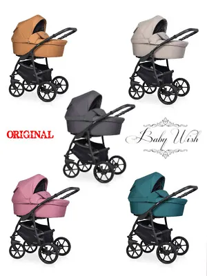 RIKO BASIC 2023 BABY PRAM 2in1 3in1 CARRYCOT + PUSHCHAIR + CAR SEAT + ISOFIX • £359