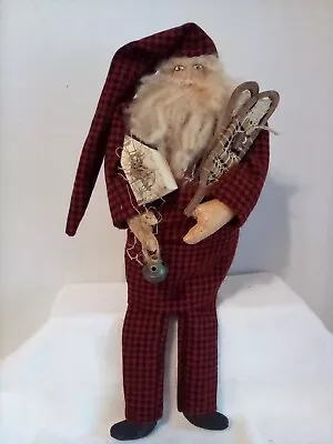 Vintage Country Christmas Handcrafted Folk Art Santa Doll • $24.50