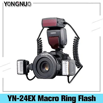 Yongnuo YN24EX E-TTL Twin Lite Macro Flash Speedlite For Canon Camera Flash Head • $182