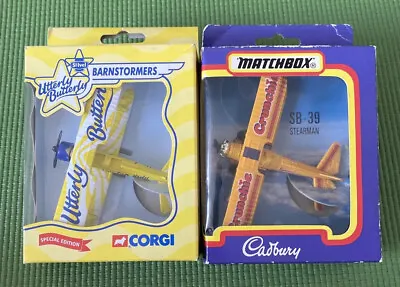 £12.99 • Buy Matchbox Crunchie SB 39 Stearman & Corgi Utterly Bitterly Barnstormer Planes