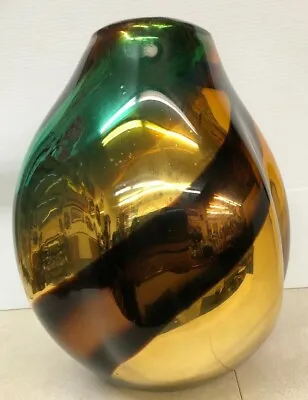 Viz Glass Studios Vase Genuine Hand Blown Art Glass Height 14 1/4  NEW • $295