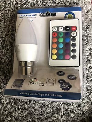 Remote Controlled Colour Changing LED RGB Light Bulb B22 Bayonet  • £12