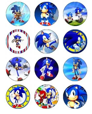$7.13 • Buy SONIC THE HEDGEHOG Cupcake Toppers Edible Icing Image Cake Decorations 12