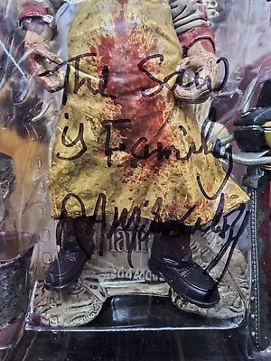 1998 Movie Maniacs Bloody Leatherface Signed R.A. Mihailoff Mcfarlane Figure • $209.99