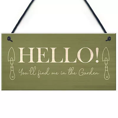 Funny Door Sign Find Me In The Garden Wall Plaque Garden Signs Mum Nan Gift • £3.99