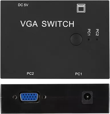 🔥VGA Splitter 2 Port Switcher VGA Video Switch Computer Accessory With Plug🔥 • $12.95