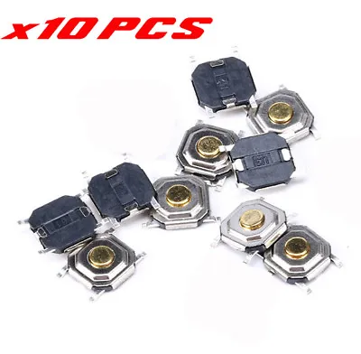 Tact Switch X10 SMD GOLD MICRO SWITCH Push Button Tactile Switch 4x4x1.5mm DIY • £2.29