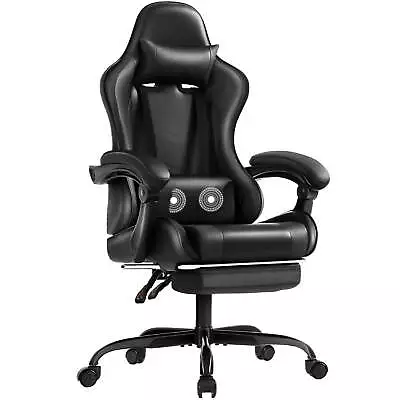 PU Leather Gaming Chair Carbon Fiber Massage Ergonomic Gamer Chair • $112.48