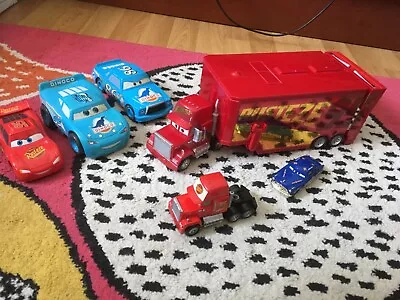 Disney Pixar Cars 3 Race Truck Mack Playset & Lightning McQueen Cars Lot • $15