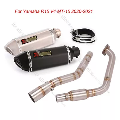 For Yamaha R15 V4 MT-15 2020-2021 Exhaust System Header Link Pipe 51mm Muffler • $190.85
