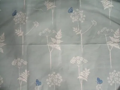 Vanessa Arbuthnott Cow Parsley Duck Egg Fabric  19  X 54  Butterfly Free Post • £12