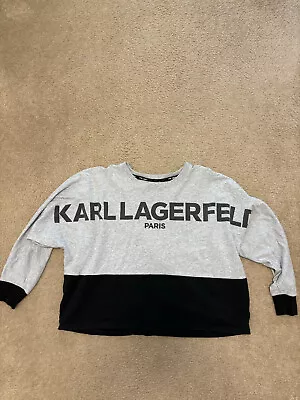 Karl Lagerfeld Logo LS T-Shirt/Sweatshirt - Size L - Good Condition • $18