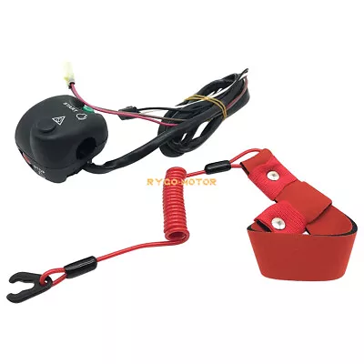 Handlebar Start Stop Kill Switch Box & Safety Lanyard For Yamaha GJ1-68310-01-00 • $74.98