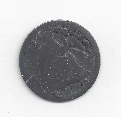 1853 With Arrows Bent Seated Liberty Half Dime • $10