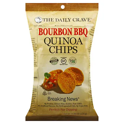 The Daily Crave Chip Quinoa Bourbon Barbeque 4.25 Oz (Pack Of 8) • £47.03