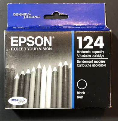 Official Epson Ink Cartridge 124 Black NEW • $18.38