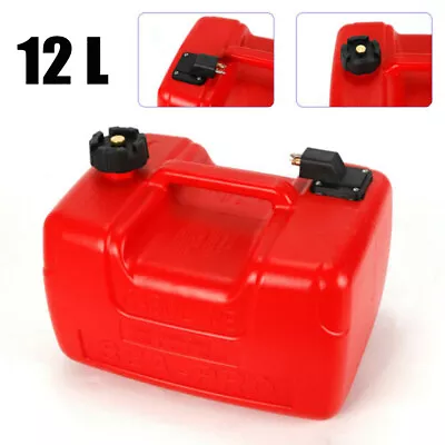 $58 • Buy 12L External Fuel Tank Gas Tank Portable 3.2 Gallon Marine Outboard Boat Tank