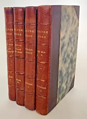 Beautifully Bound Antique French Lit VICTOR HUGO Ca. 1900 Leather Ruy Blas  Etc • $85