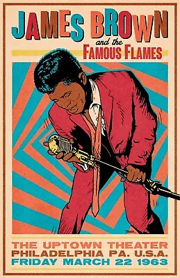 James Brown 13  X 19  Re-Print Music Concert Poster • $19.95