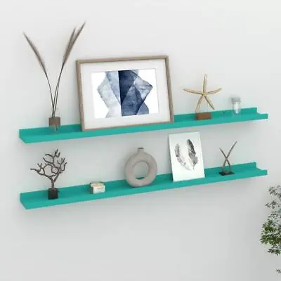 £18.95 • Buy Wall Shelves 2 Pcs Multi Colours 100x9x3 Cm Hanging Floating Item Display