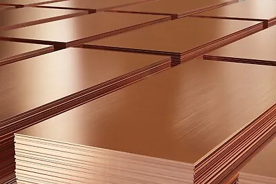 Natural Copper Sheet Metal Guillotine Cut - 0.4mm To 3.0mm - Multiple Sizes • £6.87