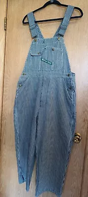 Key Imperial Pinstripe Overalls Mens Size 34x30 Bib Carpenter Railroad • $34.95