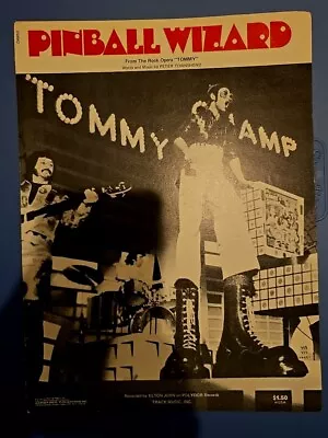 Elton John  Opera Tommy- Pinball Wizard -1969 Sheet Music - Piano Guitar Vocals • $9