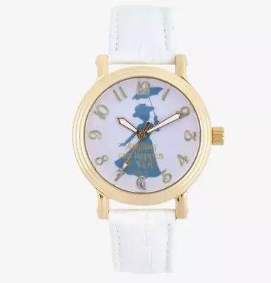 Disney Mary Poppins Adult White Leather Watch Anything Can Happen If You Believe • $49.99