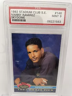 1992 Stadium Club S.E. Manny Ramirez Skydome Rookie RC #146 PSA 9 MINT! • $9