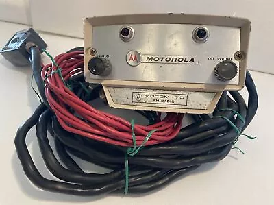 VINTAGE MOTOROLA MOCOM 70 Radio CONTROL HEAD & MOTRAC CABLE TKN6055A  25AMP • $85