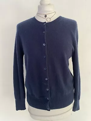 M&S Autograph Womens  100%Cashmere Cardigan Jumper Sweater  Color Navy Size 10. • £18