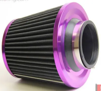 4  Universal High Flow Short Ram Cold Intake Round Cone Air Filter Purple • $14.95