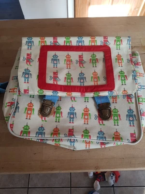 £6 • Buy Pink Lining  Robots  Childrens Shoulder Bag .donated For Hwh Dog Rescue Charity 