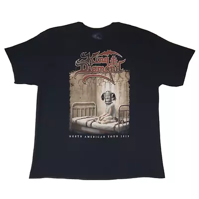 King Diamond 2019 North American Official Tour Men's T-Shirt 2XL Band Concert VG • $17.75