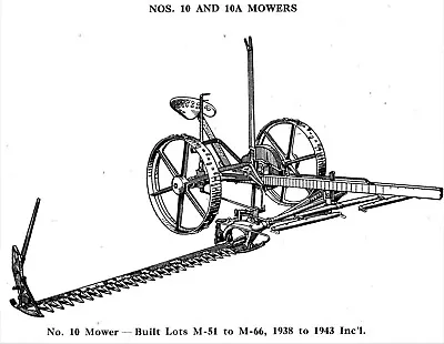 New Idea 10 10A 20 30 Ground Driven Sickle Mower Parts Manual Horse Drawn & More • $20
