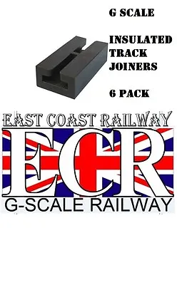 NEW 6 PIECE G SCALE 45mm GAUGE PIKO RAILWAY 35292 INSULATED TRACK JOINERS TRAIN • £6.99