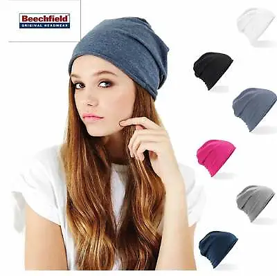 Soft Cotton Jersey Beanie Hat Alopecia Hair Loss Cancer Chemo Stretch Festival L • £5.99