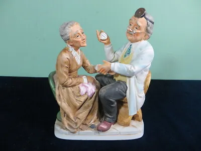 Vintage Norleans Doctor Physician Exam W/ Woman 8 3/4  Porcelain Figurine Japan • $14.39