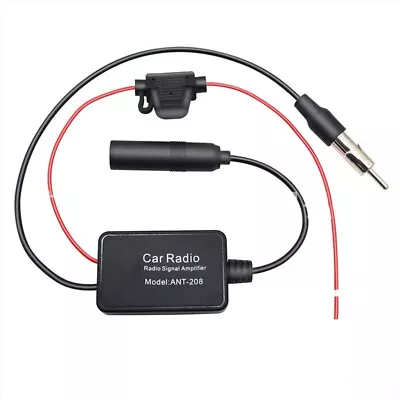 Car FM Signal Amplifier Car Radio Signal Booster Din Aerial Antenna • £5.99