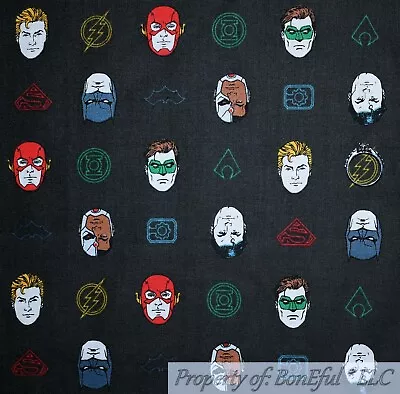 BonEful FABRIC Cotton Quilt Marvel Comics Super Hero Batman Superman CF SCRAP • $0.60